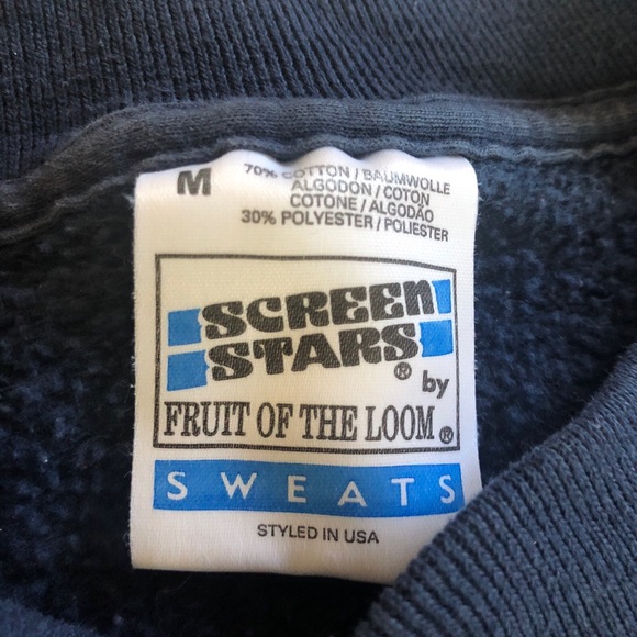 Vintage Euro Money Symbol Sweatshirt Mens Medium - Picture 3 of 5